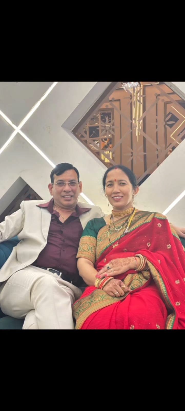 Clients in their completed Janakpuri home